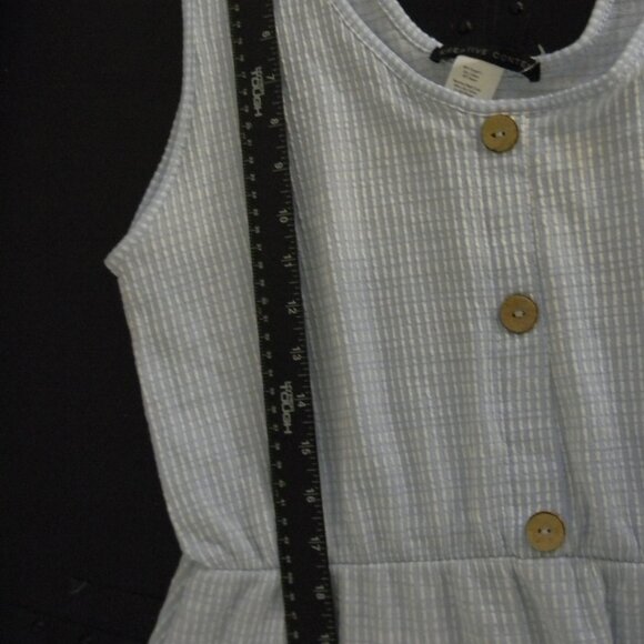 Kreative Content Blue Stripe Jumpsuit Jumper Dress Cover-up Soft 2X/1X NWT - Picture 6 of 10